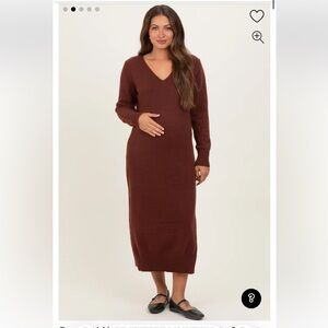 Pinkblush Chocolate Long Sleeve SweaterDress